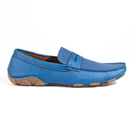 Mocassini Shelovet da uomo di colore blu