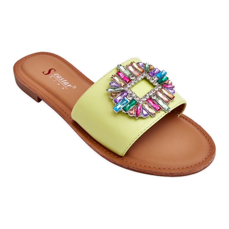 Pantofole Alla Moda Da Donna Con Decorazione Halsey Verde