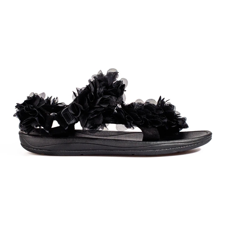 Sandali donna neri profumati con velcro Shelovet nero