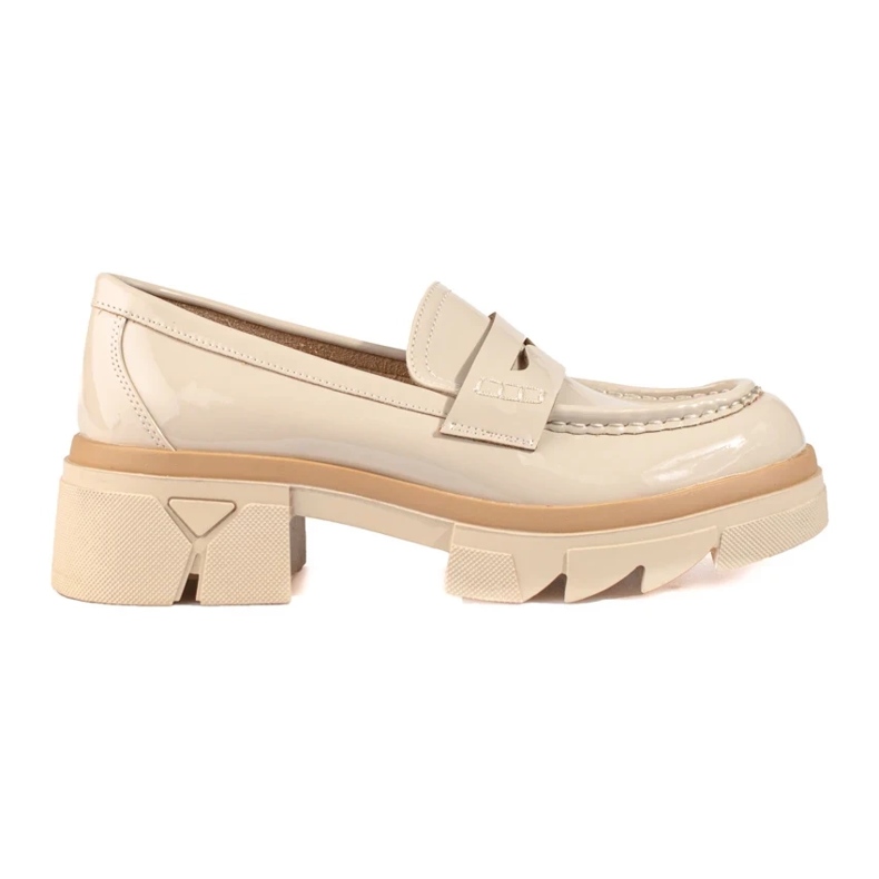 Classici mocassini con plateau beige di Shelovet