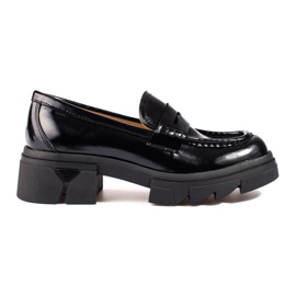 Mocassini neri classici con plateau Shelovet nero