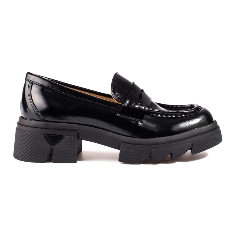 Mocassini neri classici con plateau Shelovet nero