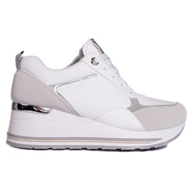 Sneakers con zeppa bianca Shelovet bianco