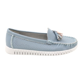 Mocassini traforati alla moda Evento 23PB08-5372 Blu