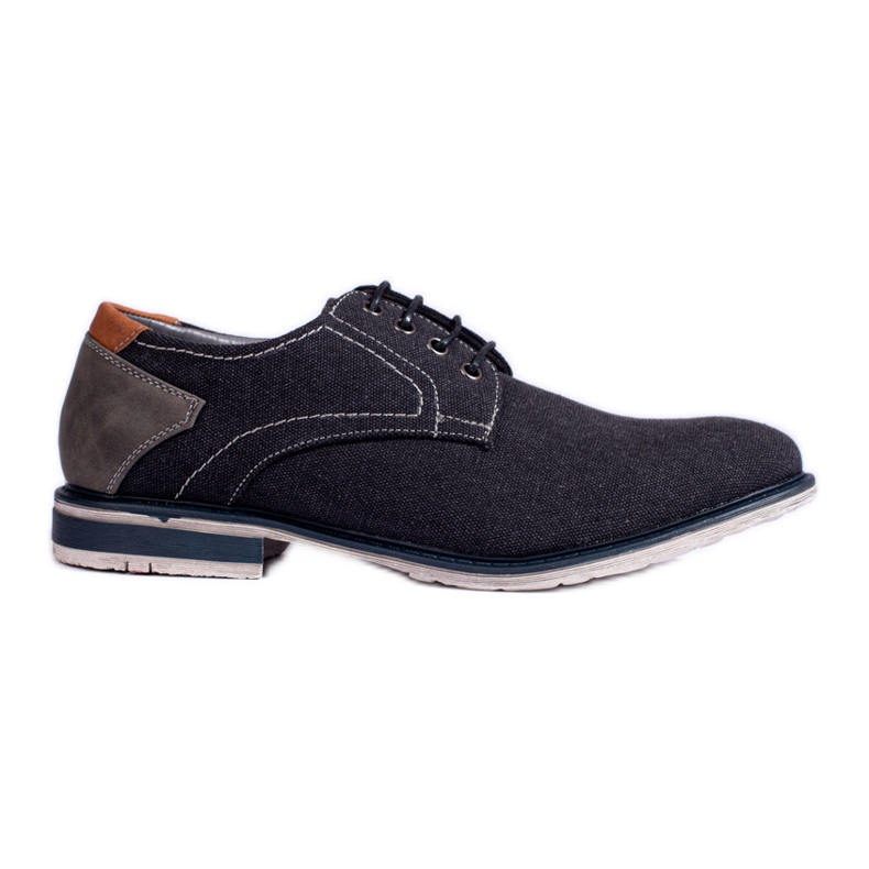 Scarpe in tessuto da uomo Shelovet blu navy nero