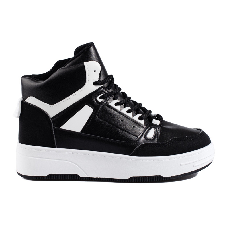 Sneakers alte bianche e nere di Shelovet nero