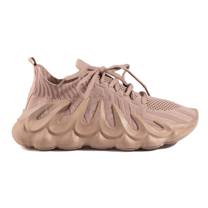 Sneakers da donna Shelovet in tessuto marrone