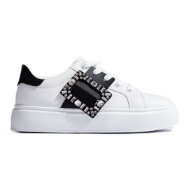 Sneakers bianche da donna con inserto Shelovet nero bianca