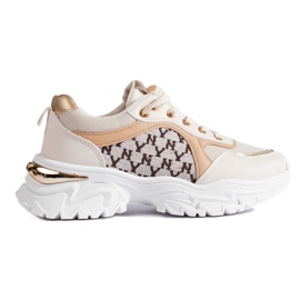 Sneakers da donna su una spessa suola beige Shelovet