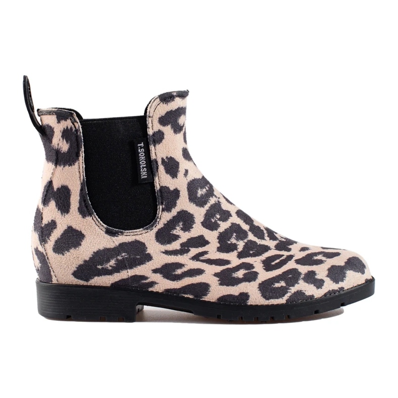 Stivali di gomma leopardati da donna T.Sokolski beige