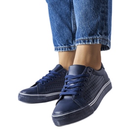 Sneakers in ecopelle blu navy di Joffre