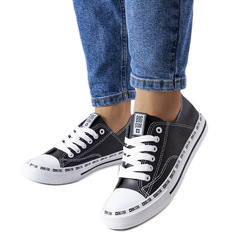 Sneakers nere traforate Big Star FF274023 nero