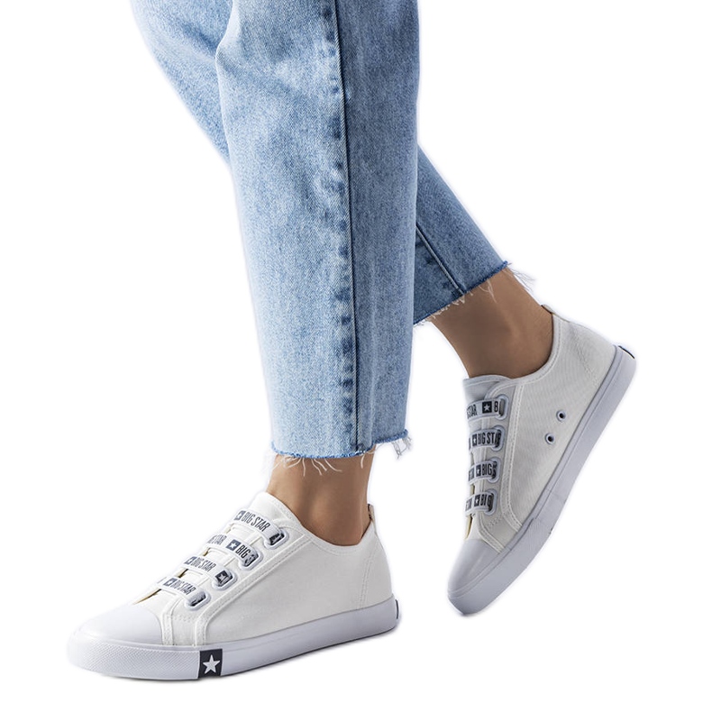 Sneakers slip-on Big Star HH274094 bianche bianca