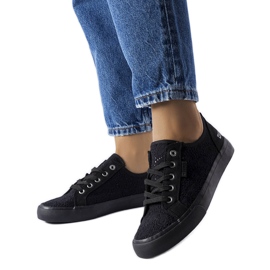 Sneakers Big Star in pizzo nero JJ247064