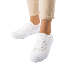 Sneakers Big Star LL274071 in rete bianca bianco