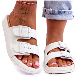 Pantofole con plateau da donna bianche Vertigo bianco