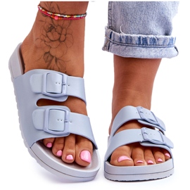 PS1 Pantofole con plateau Vertigo blu da donna