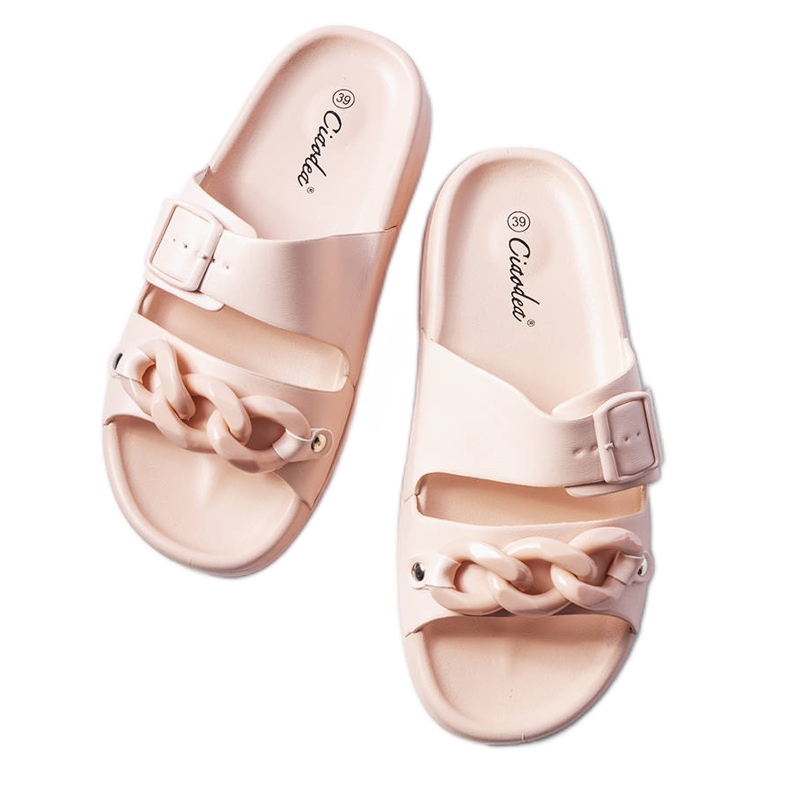 Ciabatte Étoile in gomma rosa