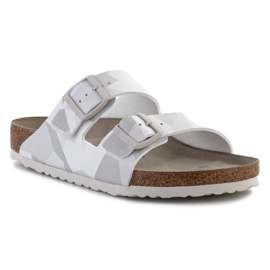 Pantofole Birkenstock Arizona Desert Soil Geo M 1024881 bianco