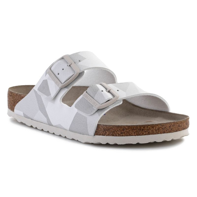 Pantofole Birkenstock Arizona Desert Soil Geo M 1024881 bianca