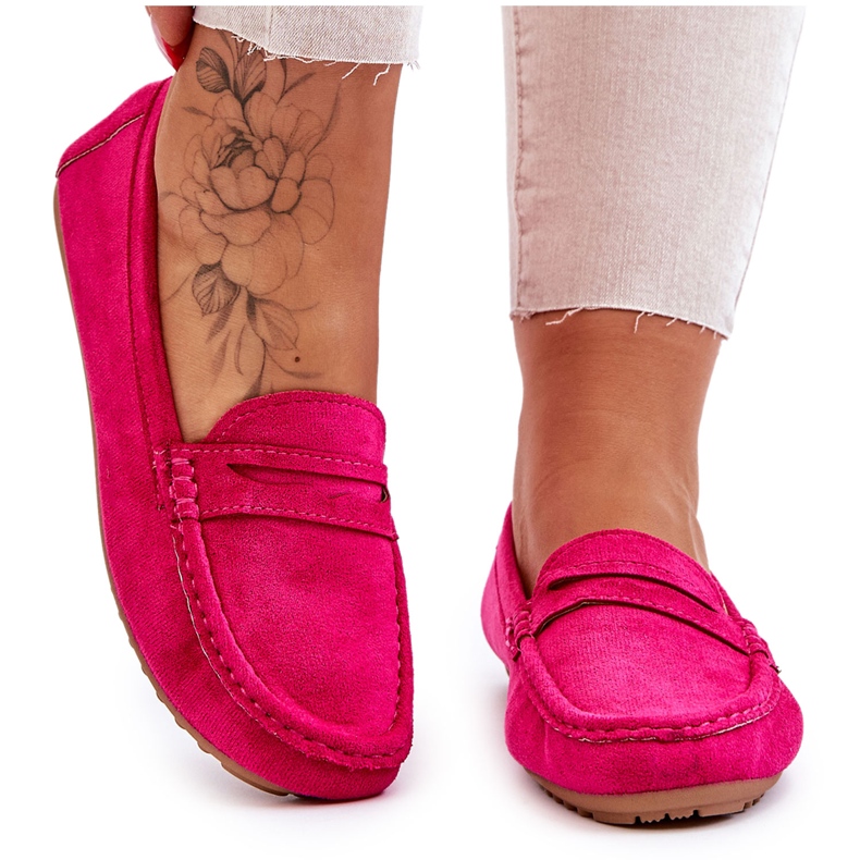 Mocassini Classici Da Donna In Camoscio Fucsia Ivana rosa