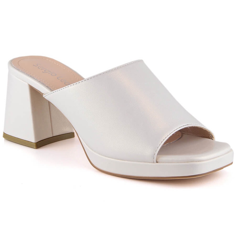 Sandali di perle da donna sul palo con elastico Sergio Leone KL322 beige