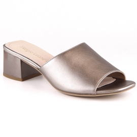 Sandali da donna platino Sergio Leone con elastico KL317 argento