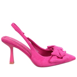 BM Décolleté con tacco aperto Shirley fucsia rosa