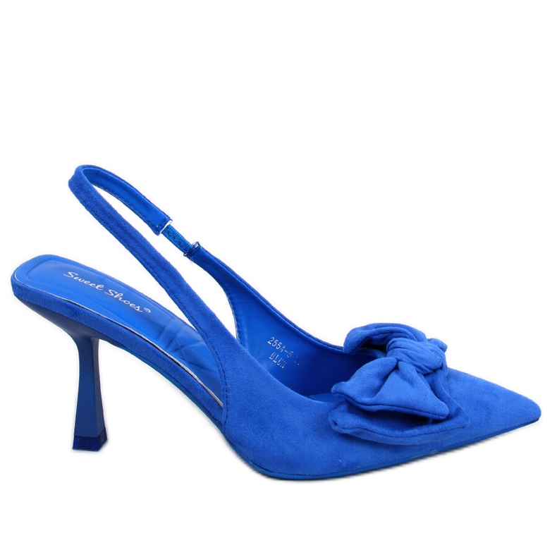 BM Décolleté con tacco aperto blu Shirley