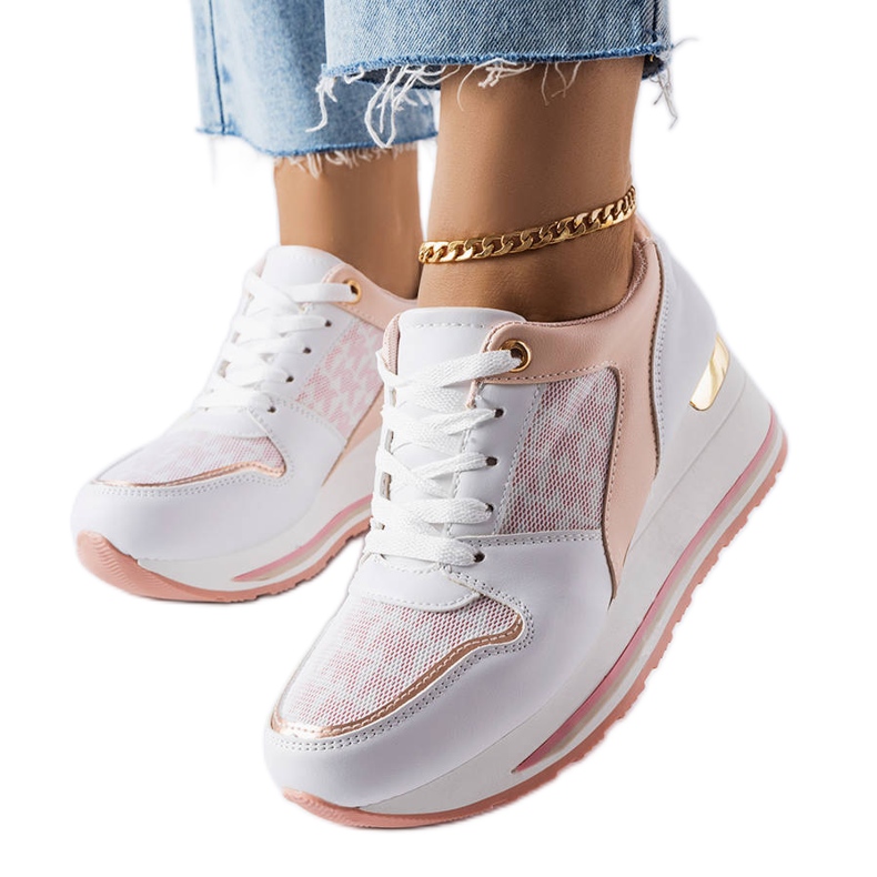 Sneaker rosa con zeppa di Pouliotte