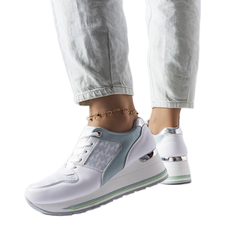 Sneaker con zeppa verde di Pouliotte