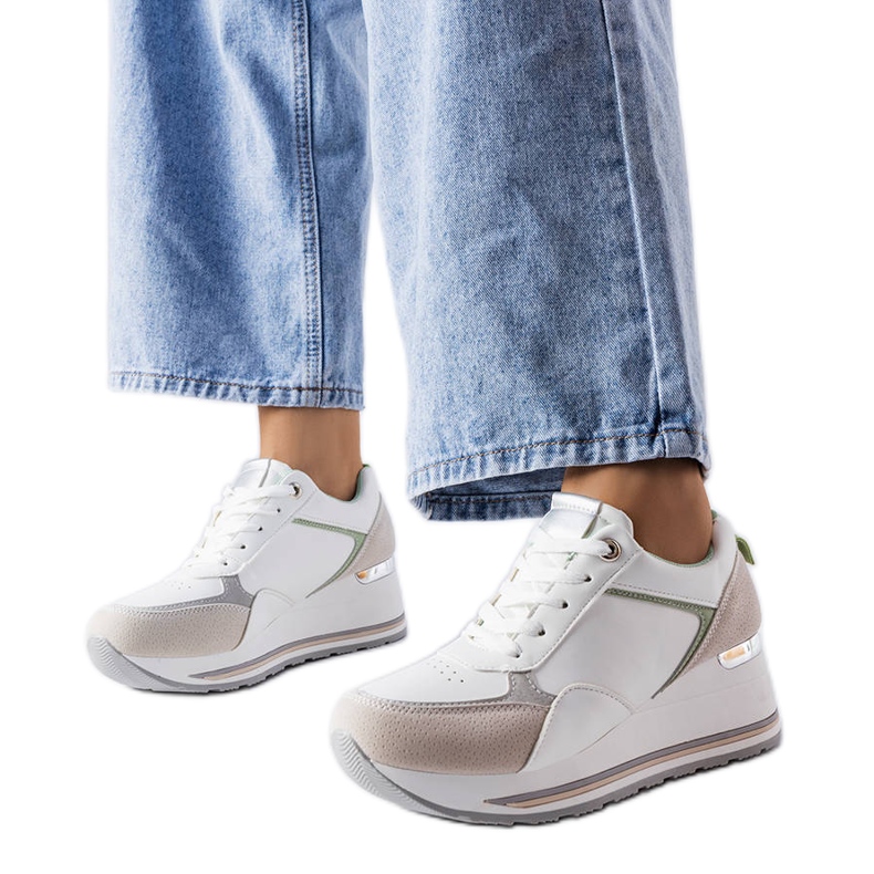 Sneakers grigie con zeppa di Harvé grigio