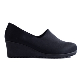 Scarpe con zeppa in tessuto nero di T.Sokolski