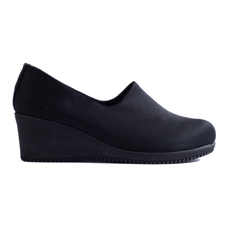 Scarpe con zeppa in tessuto nero di T.Sokolski
