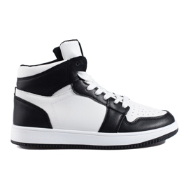 Sneaker alta Shelovet bianca e nera bianco