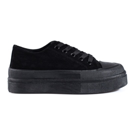 Sneakers alte con plateau nere Shelovet nero