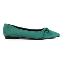 Ballerine Shelovet in camoscio verde da donna