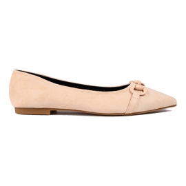 Ballerine da donna Shelovet in camoscio beige