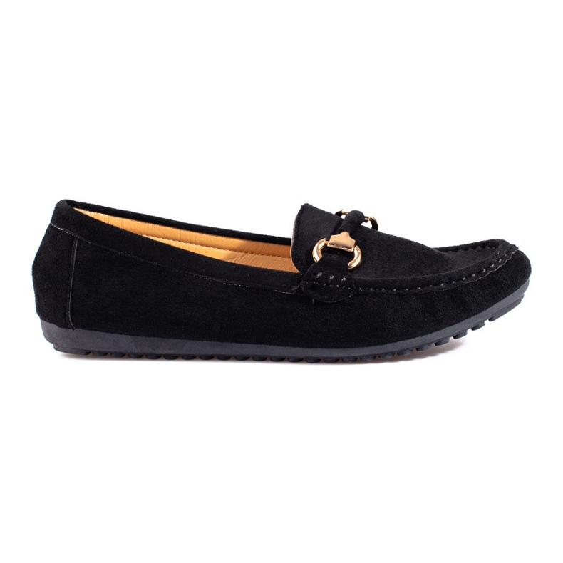 Mocassini Shelovet in camoscio nero da donna