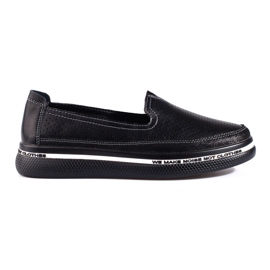 Scarpe traforate Shelovet in pelle nera con suola spessa nero