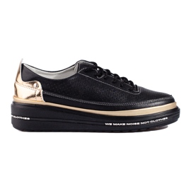 Shelovet scarpe sportive in pelle nera nero