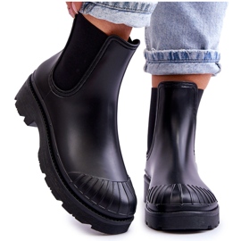 BM Slip-On Stivali di gomma Stivali Jodhpur Carme nero