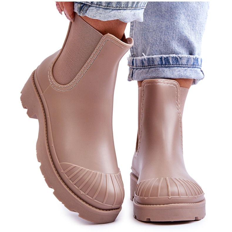 BM Stivaletti Slip-on in gomma beige Carme