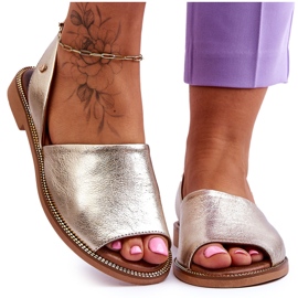 Zazoo Sandali Slip-On in pelle Alivia oro d'oro