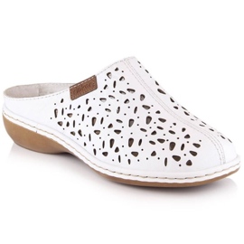 Pantofole traforate Rieker W 65996-80 bianco