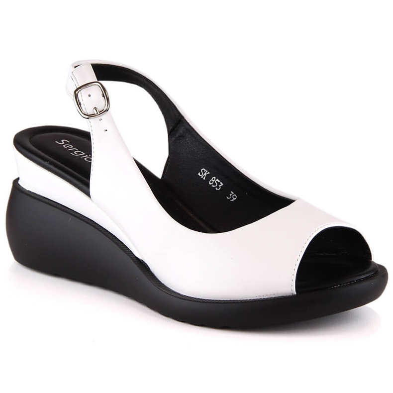 Sandali con zeppa da donna bianchi Sergio Leone SK853 bianca