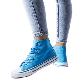 Sneaker alte di colore blu di Alaine