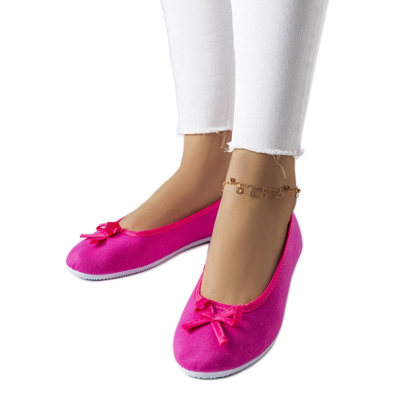 Ballerine in tessuto rosa di Gendron