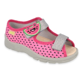 Scarpe per bambini Befado 869Y169 nero rosa argento