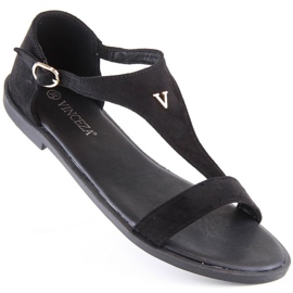 Sandalo basso in camoscio Vinceza W 17270 nero